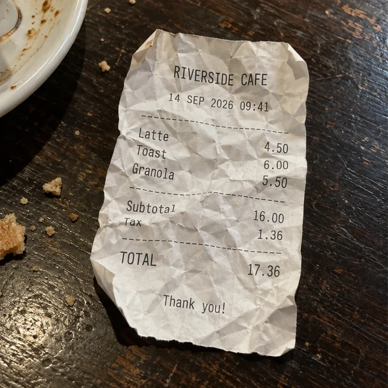 Original Receipts photo