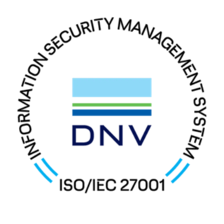DNV ISO/IEC 27001 information security certification mark